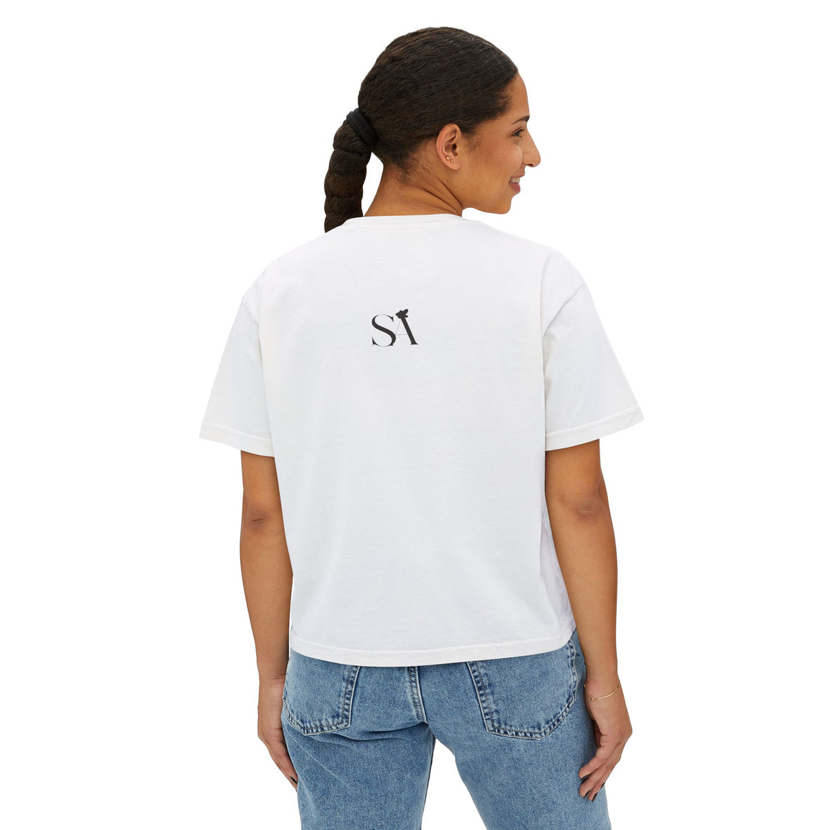 Second Gen Women's Boxy Tee — Minimal Retro Logo Crop Top