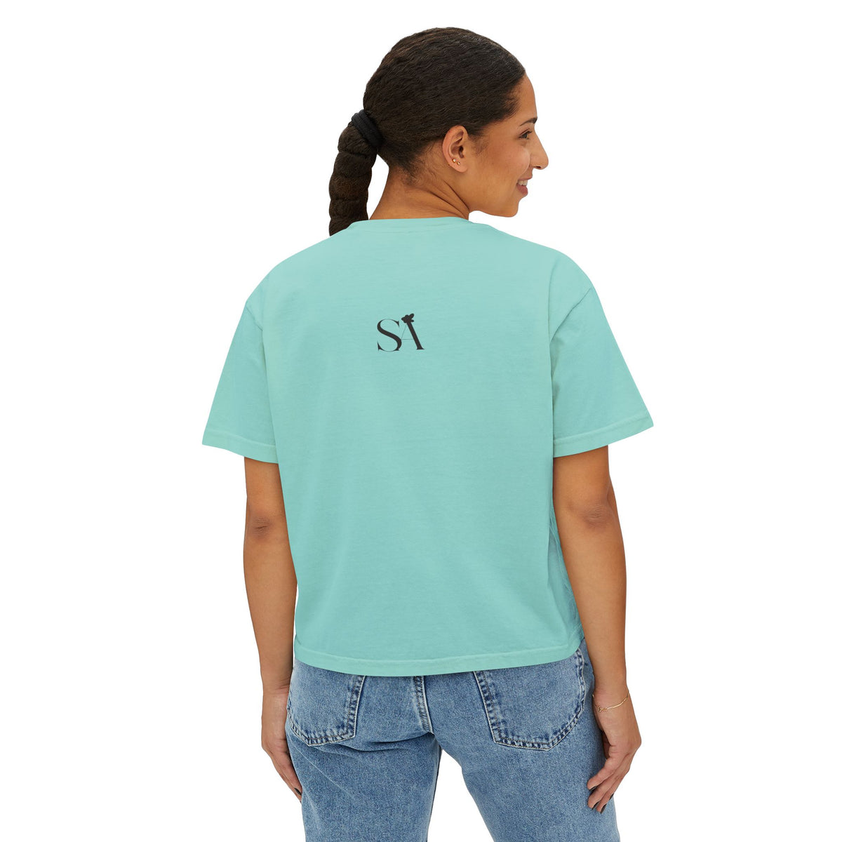 Second Gen Women's Boxy Tee — Minimal Retro Logo Crop Top