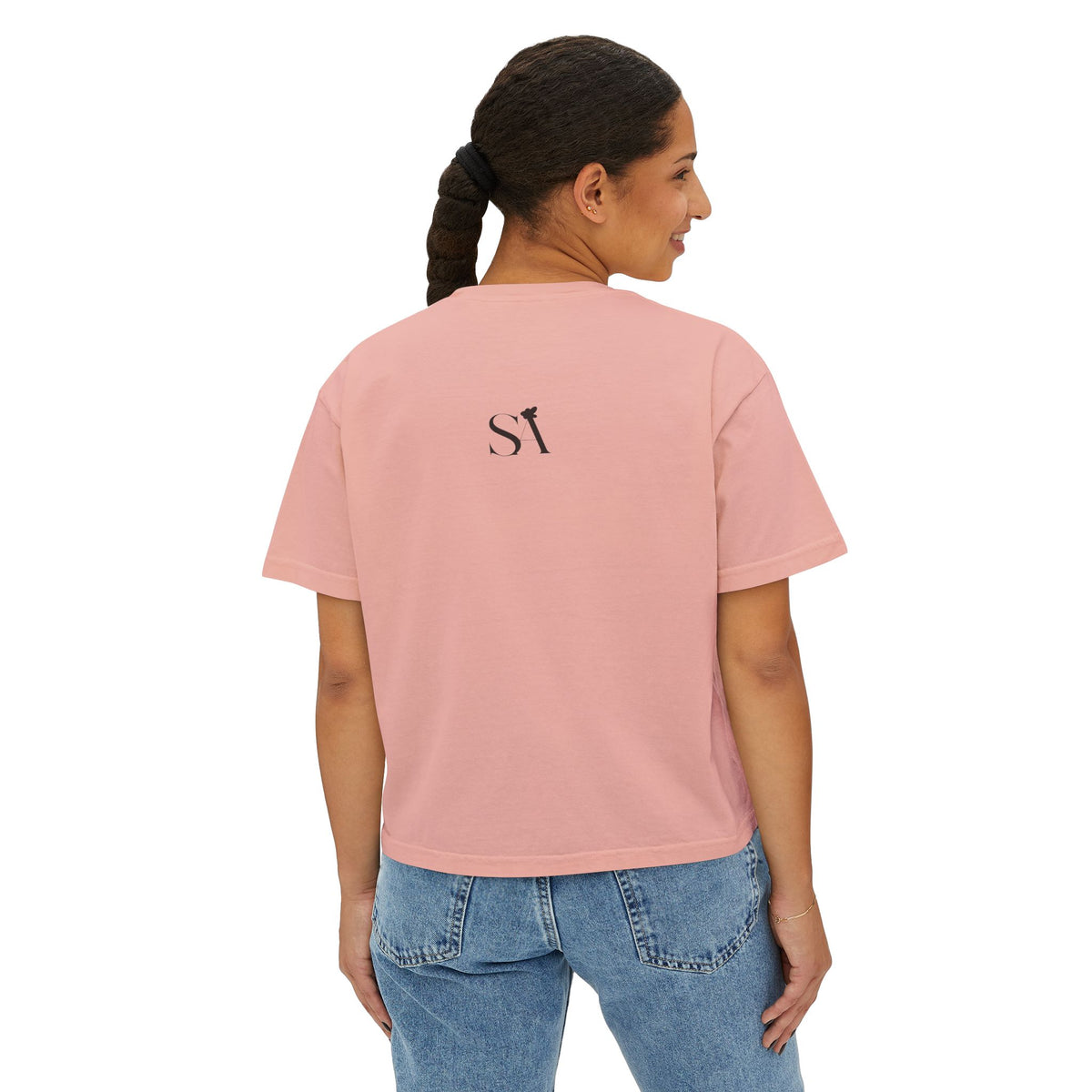 Second Gen Women's Boxy Tee — Minimal Retro Logo Crop Top