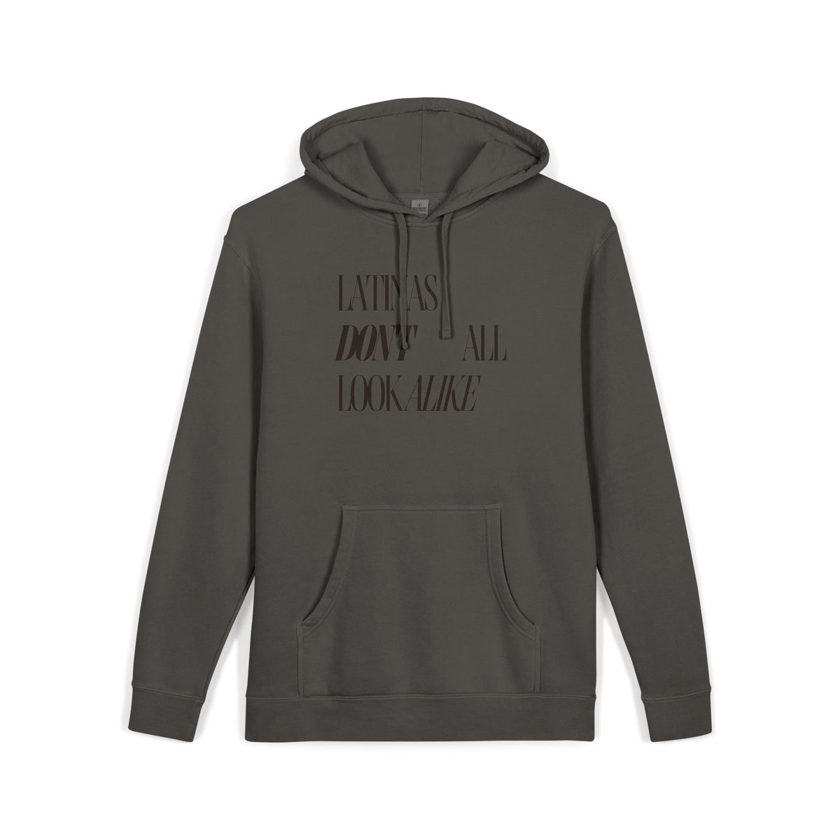 'Latinas Don't All Look Alike' Pigment-Dyed Statement Hoodie