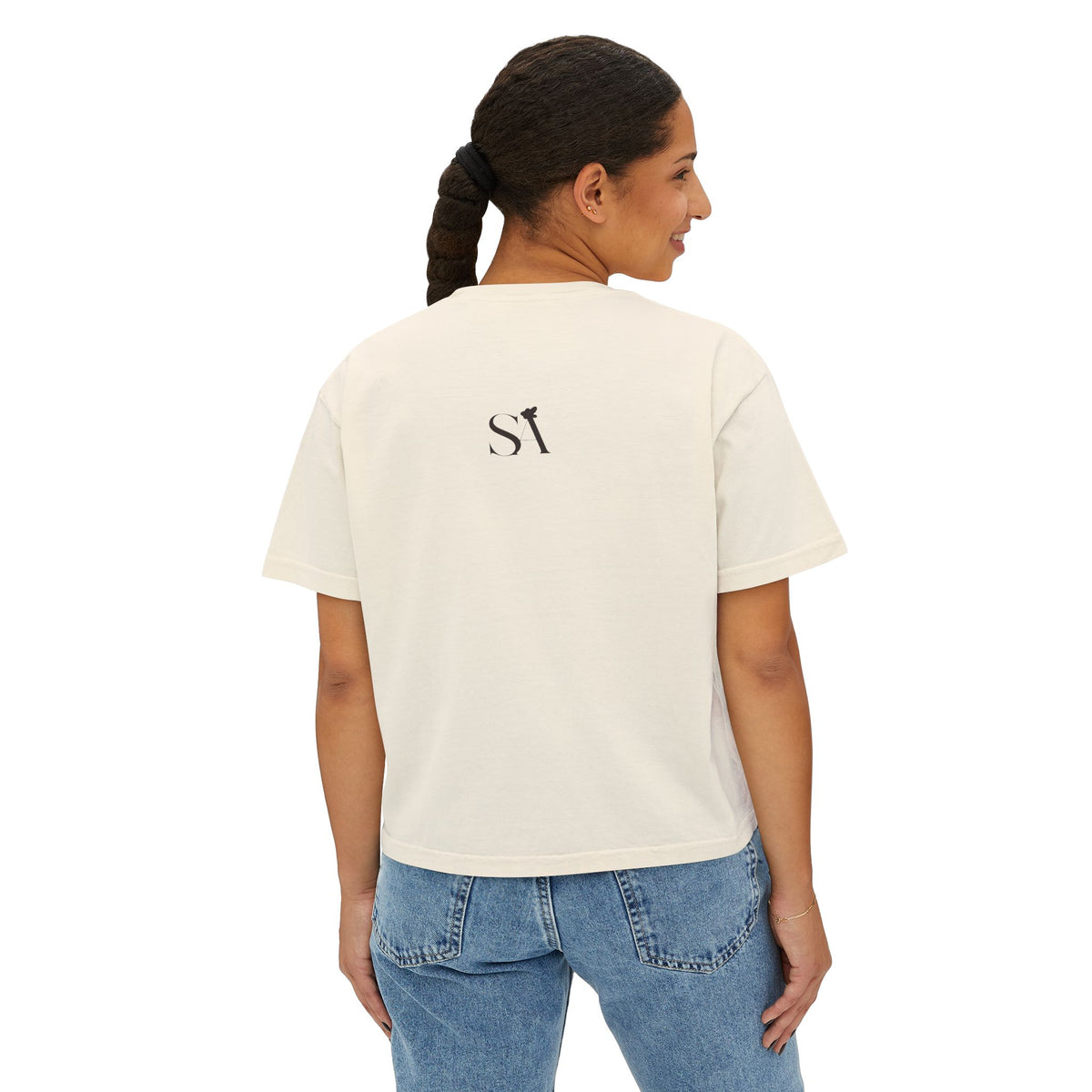 Second Gen Women's Boxy Tee — Minimal Retro Logo Crop Top